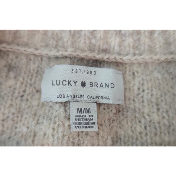 Gorgeous LUCKY BRAND Cable Knit Crewneck Crop Sweater Size MEDIUM - Picture 4 of 5